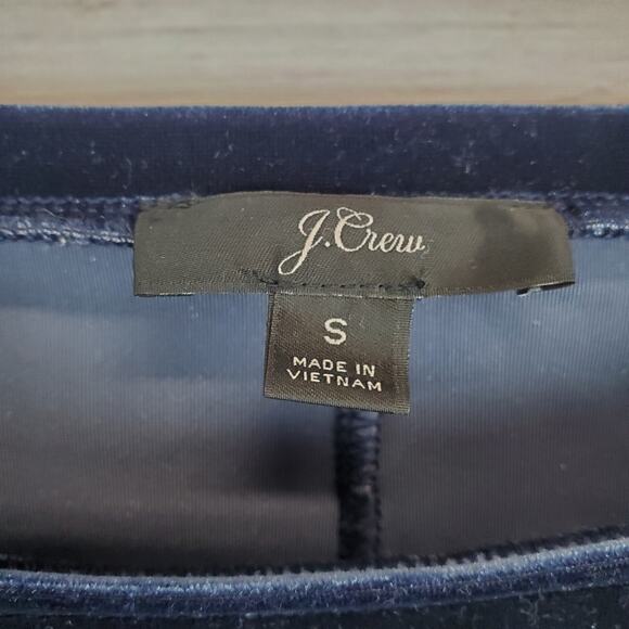 J.Crew Blue Velvet Midi Sweater Dress Sz S Luxurious Dark Romantic Party Holiday - Picture 3 of 11